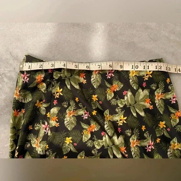 Blue Rain x Francesca’s Black Tropical Silky Maxi Skirt High Slit Unlined Size S - Picture 8 of 8